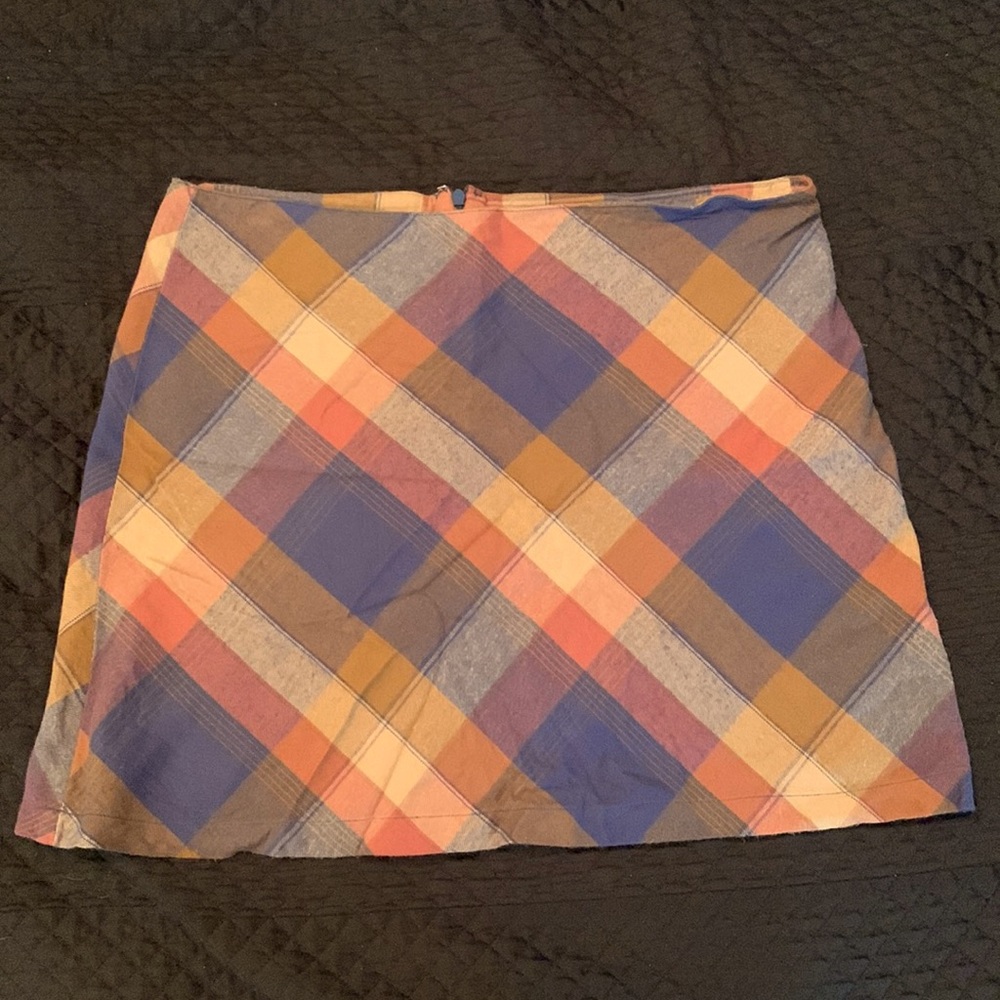 Altar’d State Short Plaid Zipper Skirt